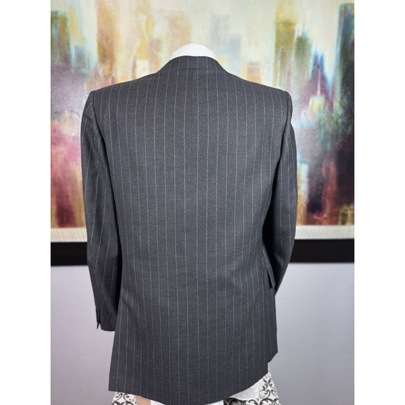 40R Mens Gieves & Hawkes Gray Pinstripe Suit - Pants 36/29 - Picture 10 of 16